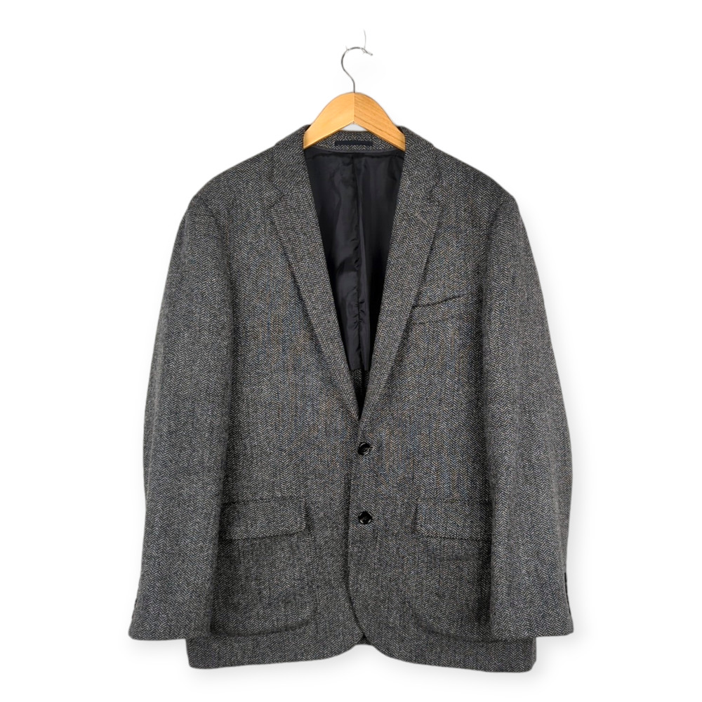 J. Crew Men's Gray Ludlow Slim-fit English Cotton-Wool Blend Suit Jacket Sz 42R